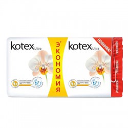 Прокладки женские, Kotex (Котекс) 20 шт ультра нормал плюс дуо